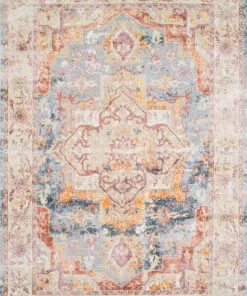 Loloi Clara Power Loomed Sunset / Ivory Rug