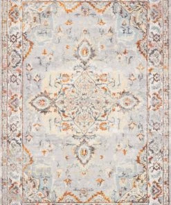 Loloi Clara Power Loomed Grey / Ivory Rug