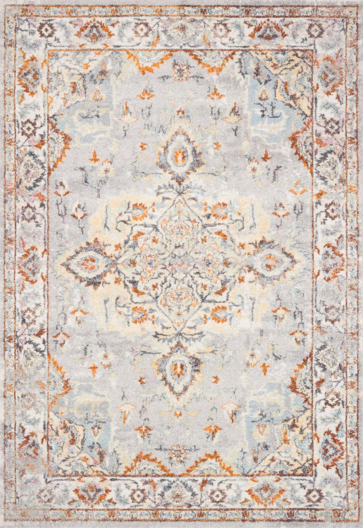 Loloi Clara Power Loomed Grey / Ivory Rug 3 Loloi Clara Power Loomed Grey / Ivory Rug