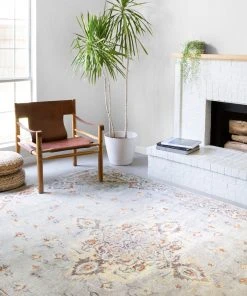 Loloi Clara Power Loomed Grey / Ivory Rug