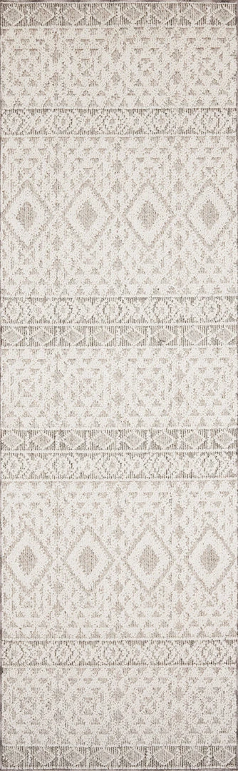 Indoor/Outdoor Rugs Loloi Cole Power Loomed Silver / Ivory Rug 5 Indoor/Outdoor Rugs Loloi Cole Power Loomed Silver / Ivory Rug
