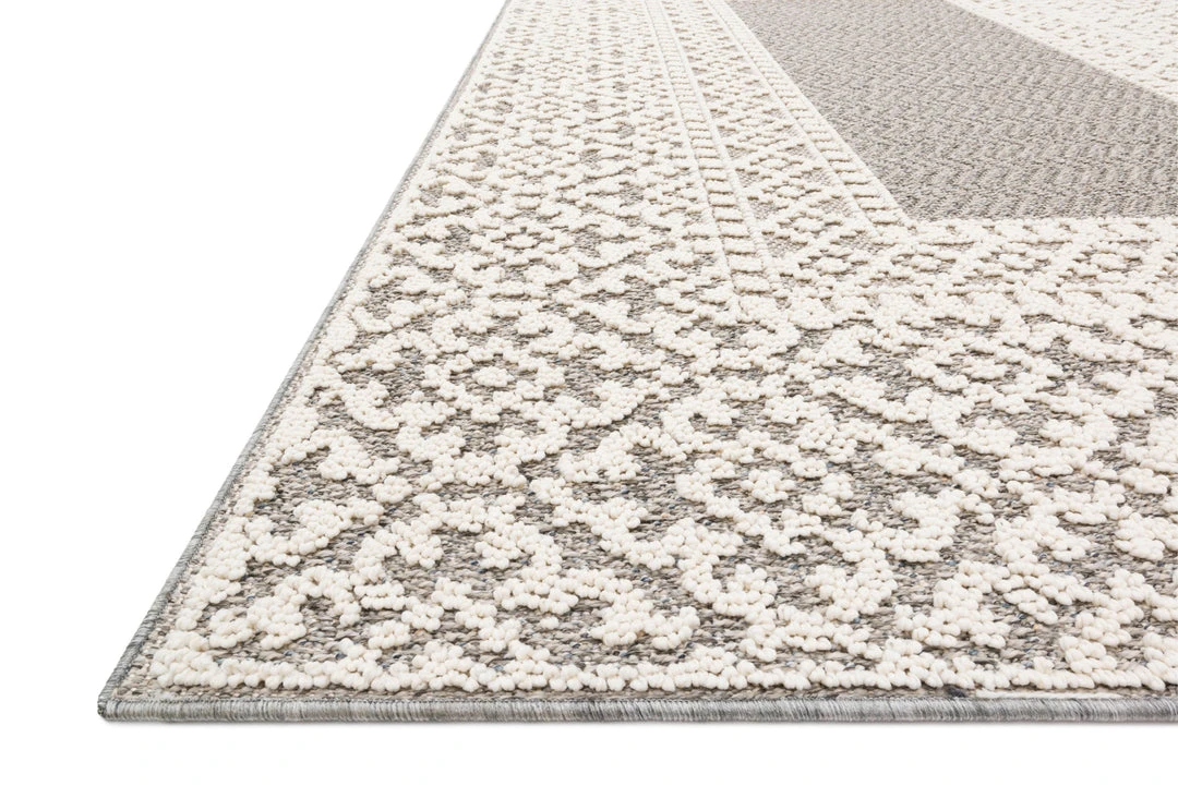 Indoor/Outdoor Rugs Loloi Cole Power Loomed Grey / Ivory Rug 4 Indoor/Outdoor Rugs Loloi Cole Power Loomed Grey / Ivory Rug