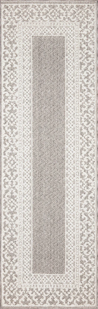 Indoor/Outdoor Rugs Loloi Cole Power Loomed Grey / Ivory Rug 5 Indoor/Outdoor Rugs Loloi Cole Power Loomed Grey / Ivory Rug