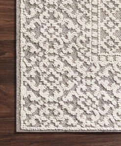 Indoor/Outdoor Rugs Loloi Cole Power Loomed Grey / Ivory Rug 9 Indoor/Outdoor Rugs Loloi Cole Power Loomed Grey / Ivory Rug