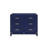 Worlds Away Four Dwr Chest W. Gold Lf Hdwr In Navy Lacquer