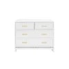 BEDROOM Worlds Away Four Dwr Chest W. Gold Lf Hdwr In White Lacquer 2 BEDROOM Worlds Away Four Dwr Chest W. Gold Lf Hdwr In White Lacquer