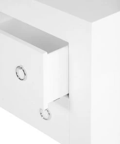 LIVING ROOM Worlds Away White Lacquer Two Drawer Chest W Nickel Hdwr 7 LIVING ROOM Worlds Away White Lacquer Two Drawer Chest W Nickel Hdwr