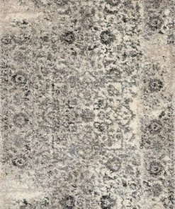 Loloi Emory Power Loomed Ivory / Charcoal Rug