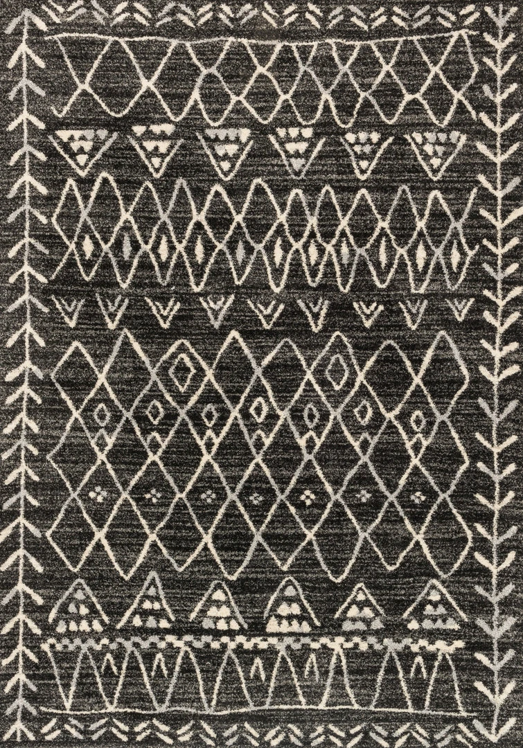 RUGS Loloi Emory Power Loomed Black / Ivory Rug 3 RUGS Loloi Emory Power Loomed Black / Ivory Rug