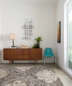 Loloi Enchant Power Loomed Smoke / Beige Rug RUGS