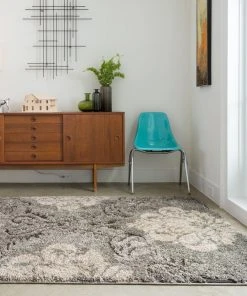 Loloi Enchant Power Loomed Smoke / Beige Rug RUGS