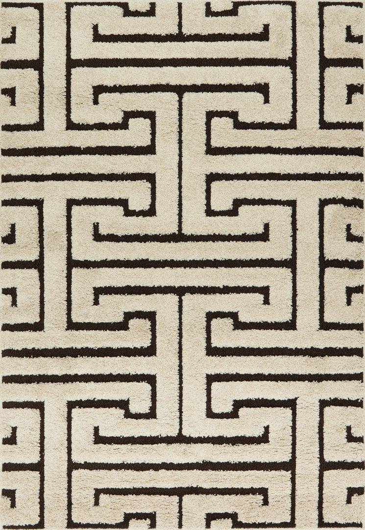 Loloi Enchant Power Loomed Ivory / Dark Brown Rug 3 Loloi Enchant Power Loomed Ivory / Dark Brown Rug