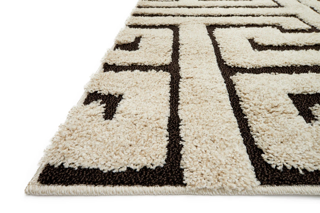 Loloi Enchant Power Loomed Ivory / Dark Brown Rug 4 Loloi Enchant Power Loomed Ivory / Dark Brown Rug