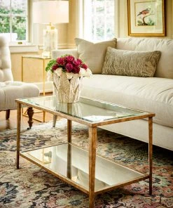 Chelsea House Carson Cocktail Table - Gold LIVING ROOM