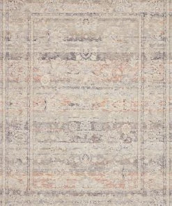 Loloi Faye Power Loomed Denim / Rust Rug