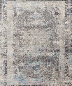 Loloi Franca Power Loomed Charcoal / Sky Rug RUGS
