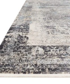 Loloi Franca Power Loomed Charcoal / Sky Rug RUGS 5 Loloi Franca Power Loomed Charcoal / Sky Rug RUGS