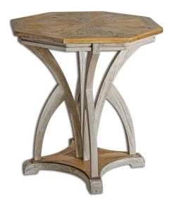 Uttermost Ranen Aged White Side Table Side & End Tables