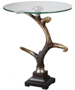LIVING ROOM Uttermost Stag Horn Side Table