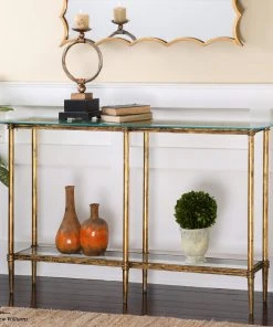 Uttermost Elenio Glass Console Table LIVING ROOM