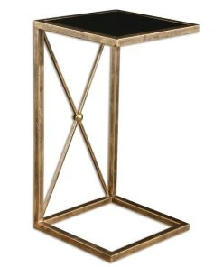 Side & End Tables Uttermost Zafina Gold Accent Table