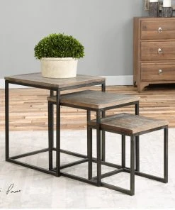 Uttermost Bomani Wood Nesting Tables Set/3
