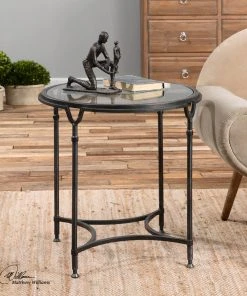Uttermost Samson Glass Side Table LIVING ROOM 5 Uttermost Samson Glass Side Table LIVING ROOM