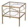 Uttermost Genell Gold Cube Table LIVING ROOM