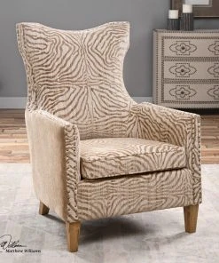 Uttermost Kiango Animal Pattern Armchair
