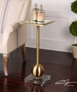 LIVING ROOM Uttermost Laton Mirrored Accent Table
