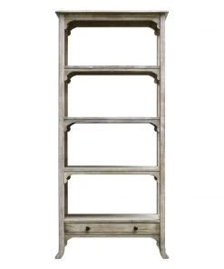 Uttermost Bridgely Aged White Etagere LIVING ROOM