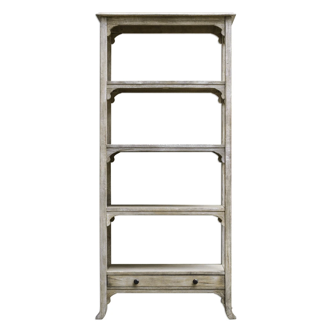 Uttermost Bridgely Aged White Etagere LIVING ROOM 3 Uttermost Bridgely Aged White Etagere LIVING ROOM