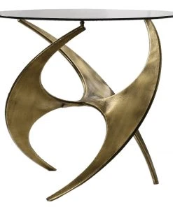 LIVING ROOM Uttermost Graciano Glass Side Table