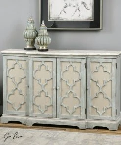 Uttermost Sophie 4 Door Grey Cabinet Chests & Cabinets