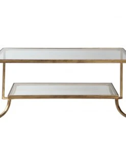 Uttermost Katina Gold Leaf Coffee Table LIVING ROOM