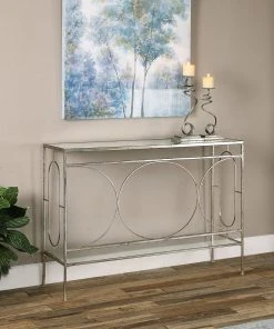 Uttermost Luano Silver Console Table