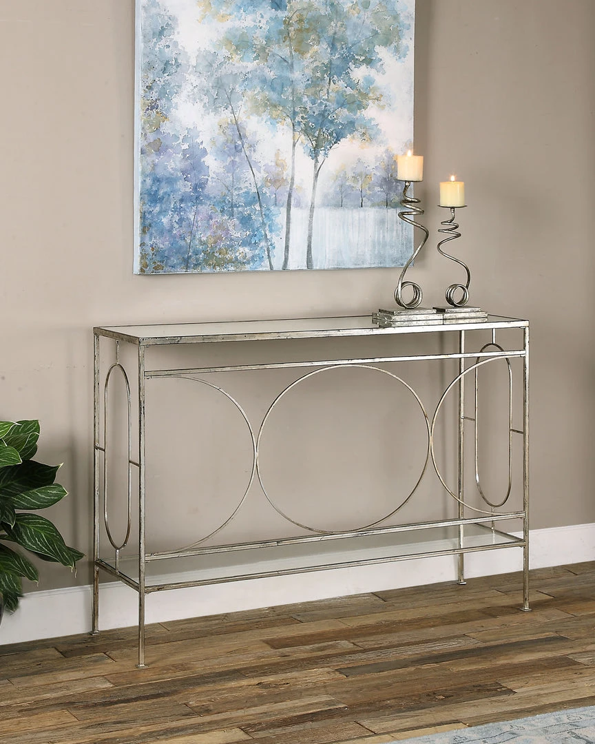 Uttermost Luano Silver Console Table 4 Uttermost Luano Silver Console Table