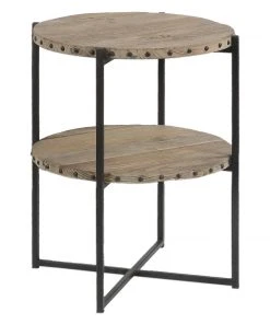 LIVING ROOM Uttermost Kamau Round Accent Table