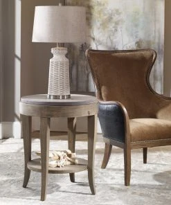 Uttermost Deka Round Side Table Side & End Tables