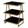 LIVING ROOM Uttermost Garrity Black Glass Accent Table