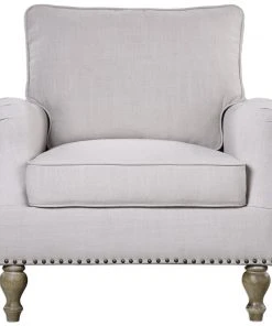 Uttermost Armstead Antique White Armchair