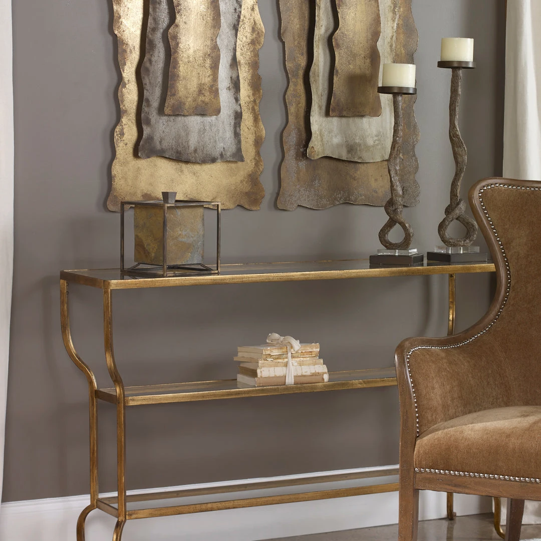 Uttermost Deline Gold Console Table 5 Uttermost Deline Gold Console Table