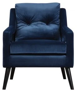LIVING ROOM Uttermost OBrien Blue Velvet Armchair