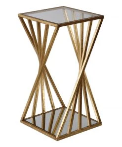 Uttermost Janina Gold Dimensional Accent Table LIVING ROOM