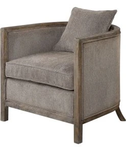 Uttermost Viaggio Gray Chenille Accent Chair 12 Uttermost Viaggio Gray Chenille Accent Chair