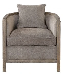Uttermost Viaggio Gray Chenille Accent Chair
