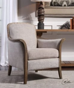 LIVING ROOM Uttermost Brittoney Taupe Armchair