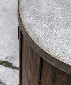 Uttermost Maxfield Wooden Drum Side Table Side & End Tables