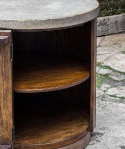 Uttermost Maxfield Wooden Drum Side Table Side & End Tables