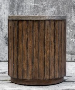 Uttermost Maxfield Wooden Drum Side Table Side & End Tables